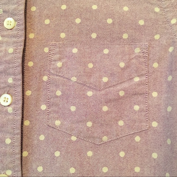 MADEWELL Purple White Polka Dot Button Down Shirt - Picture 3 of 5